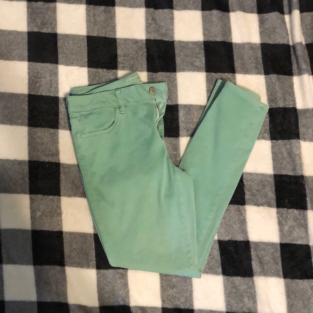 American Eagle mint/green jeggings
